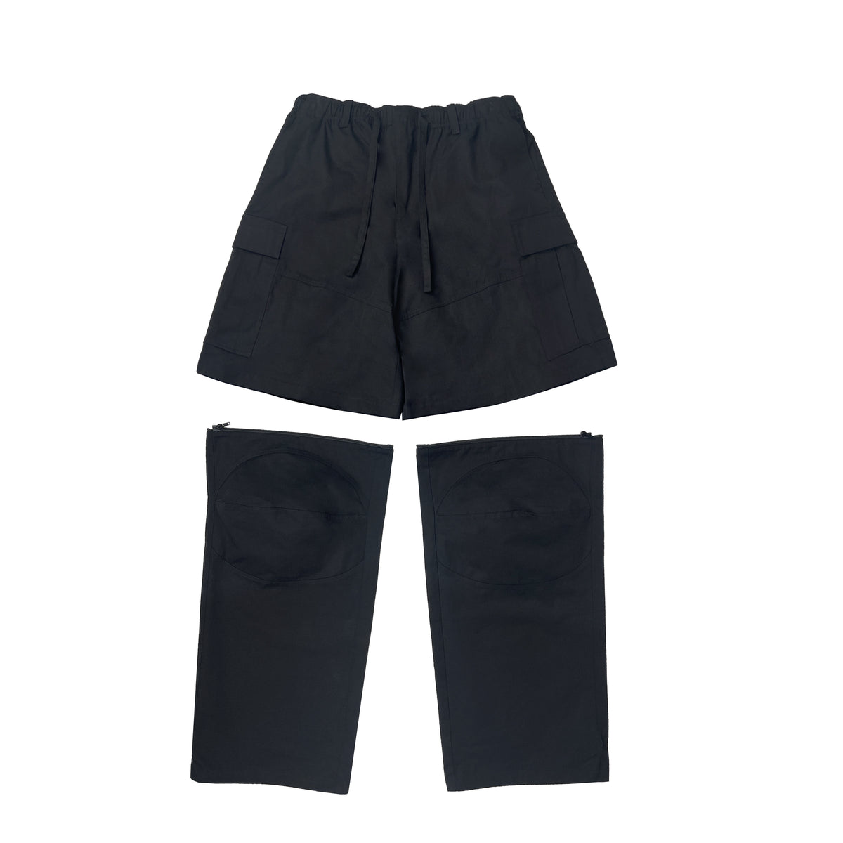 DOUBLE CARGO TROUSERS (BLACK)