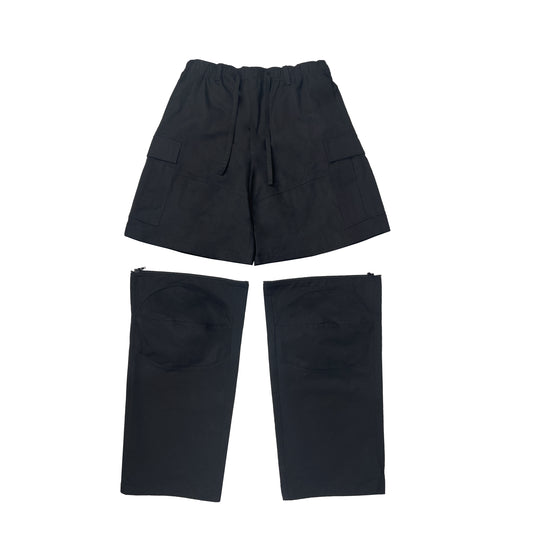 DOUBLE CARGO TROUSERS (BLACK)