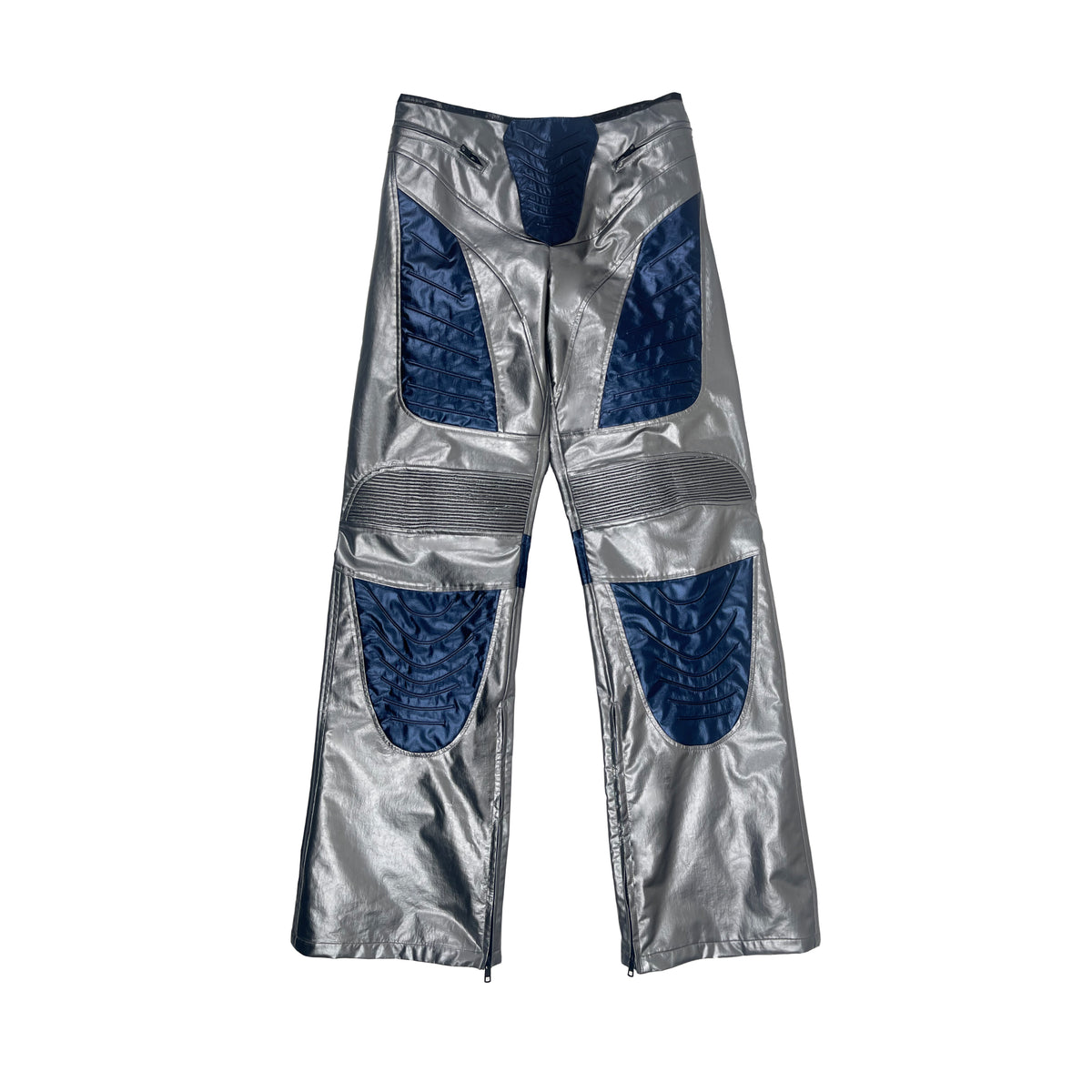 SCI-FI BIKER TROUSERS (SILVER BLUE)