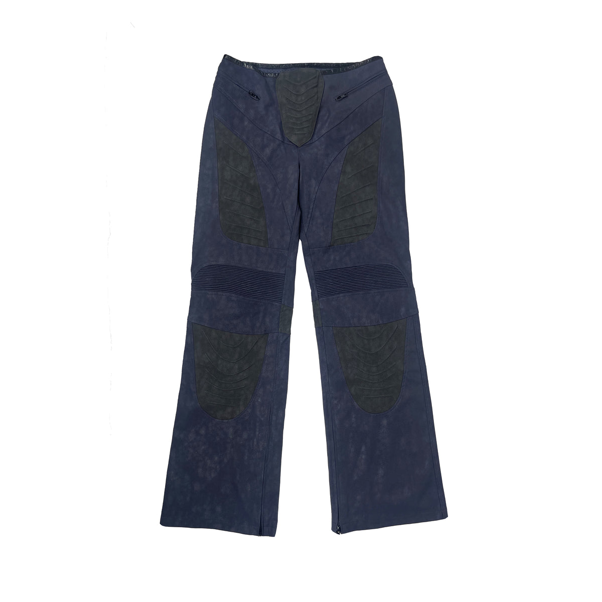SCI-FI BIKER LEATHER TROUSERS (BLUE)
