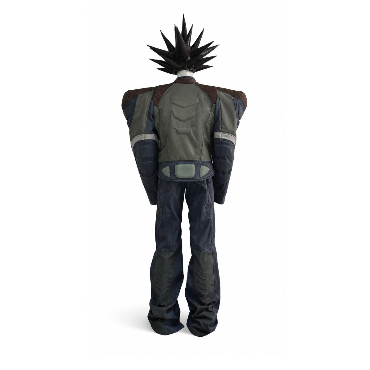 SCI-FI BIKER LEATHER TROUSERS (BLUE)