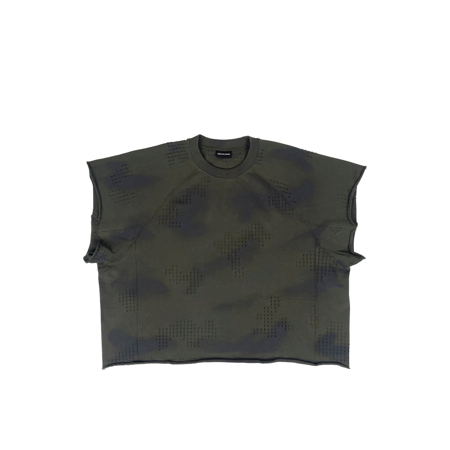 CAMO PANELLED SWEATSHIRT (ARMY GREEN)
