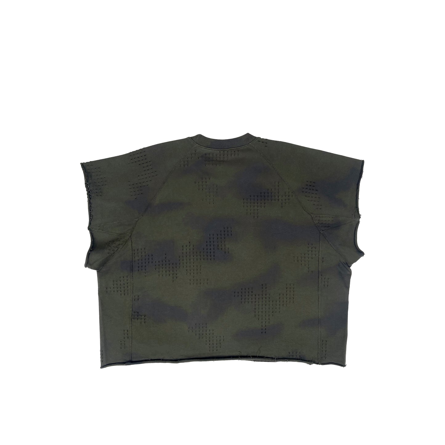 CAMO PANELLED SWEATSHIRT (ARMY GREEN)