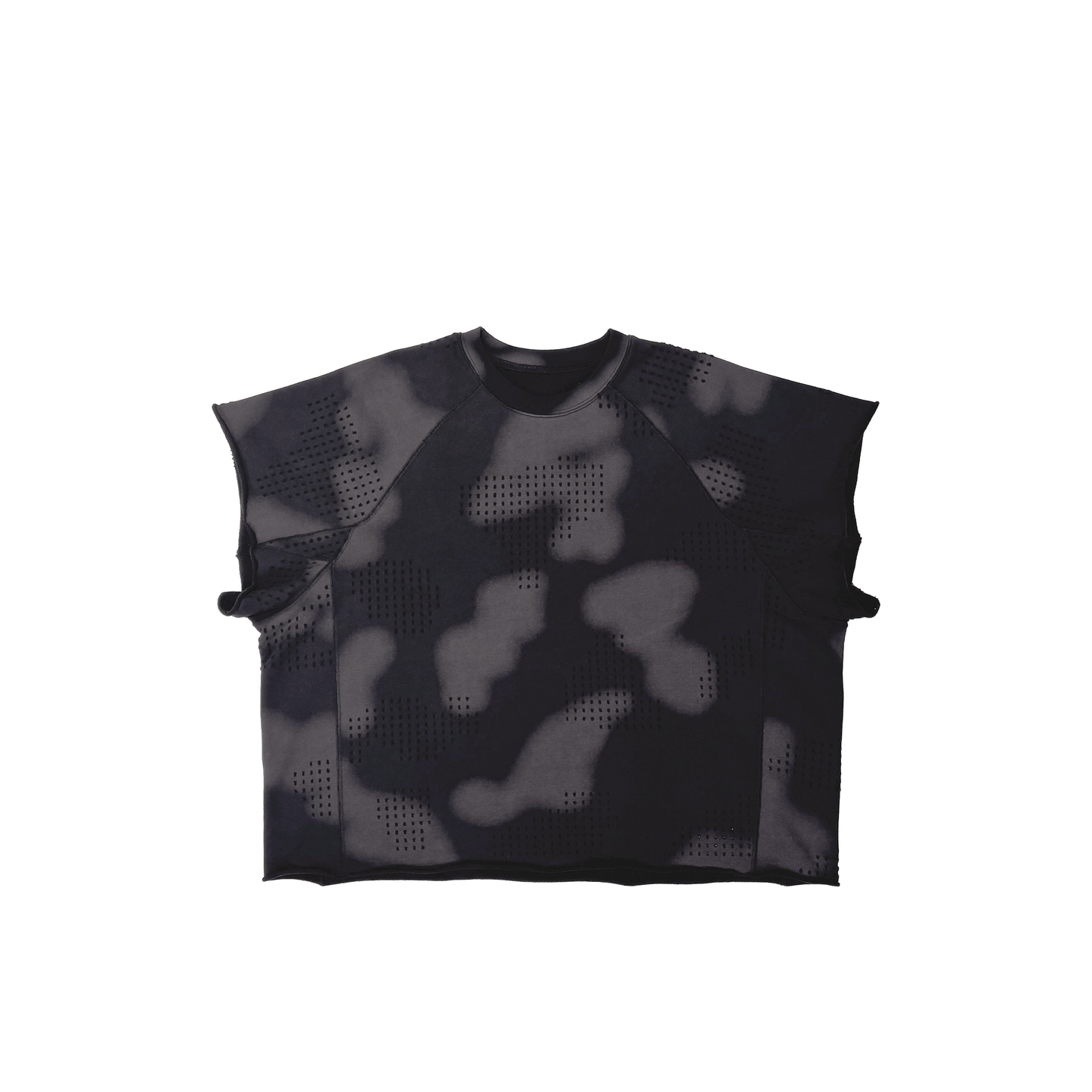 CAMO PANELLED SWEATSHIRT (BLACK)