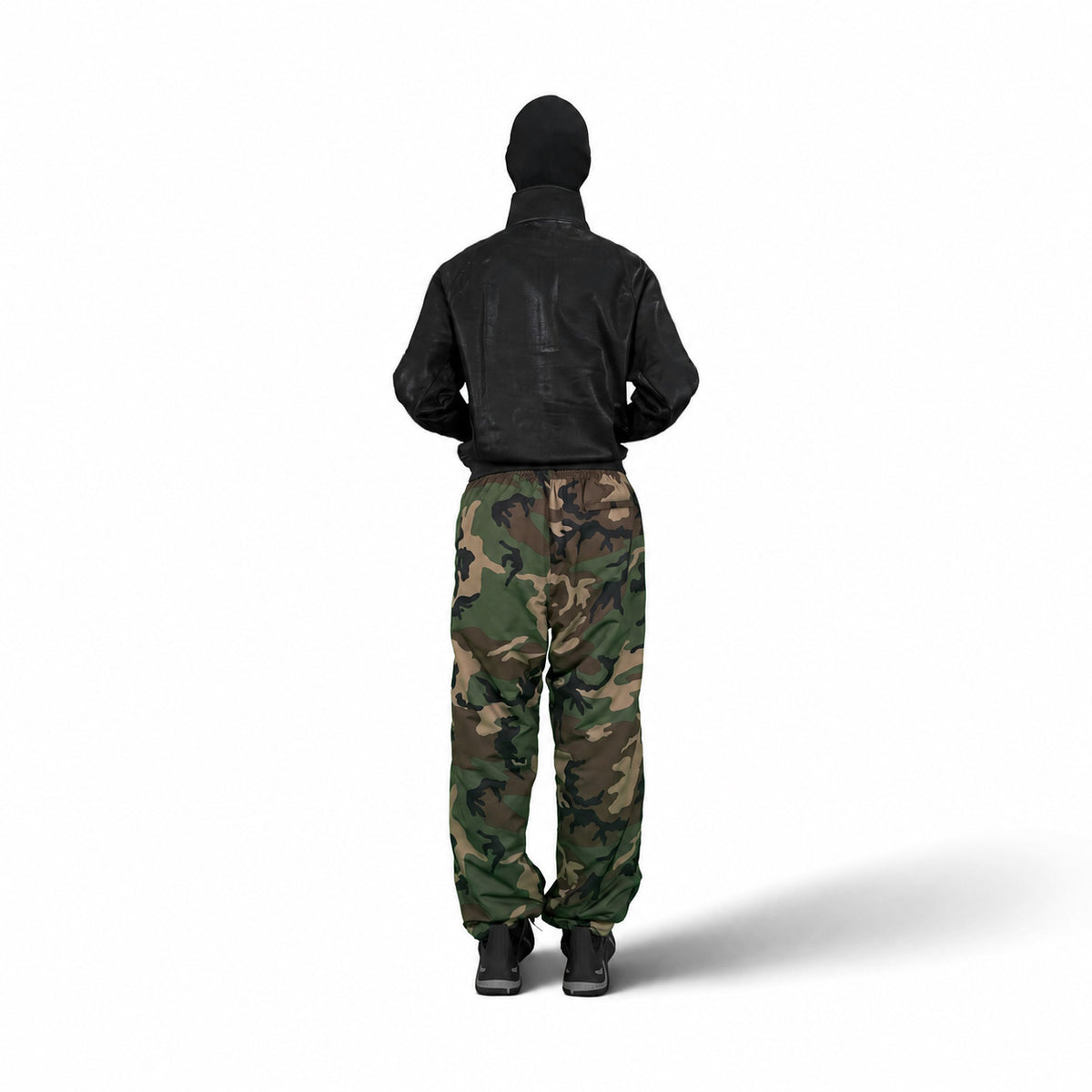 COATED ZIP NECK SWEATSHIRT (ONYX)