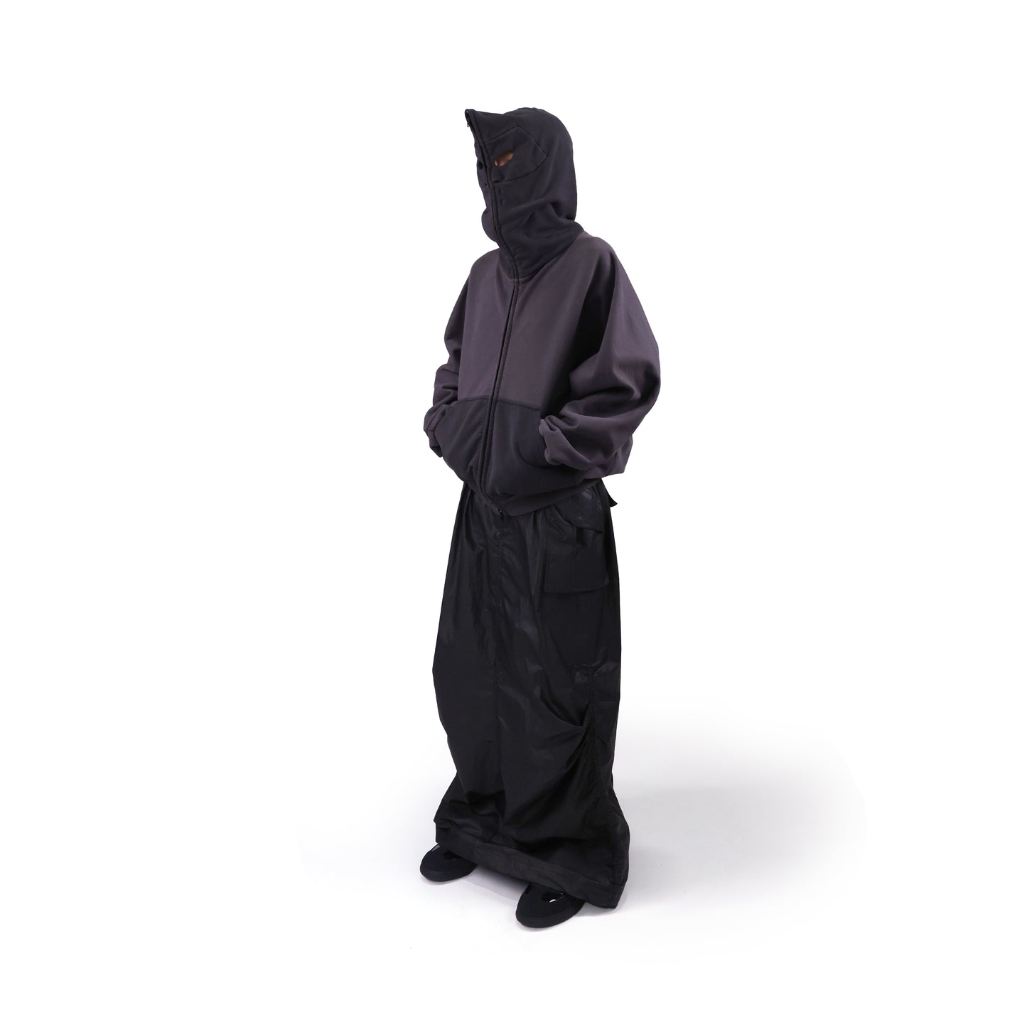 TN1 HOODIE (GREY AND PURPLE)