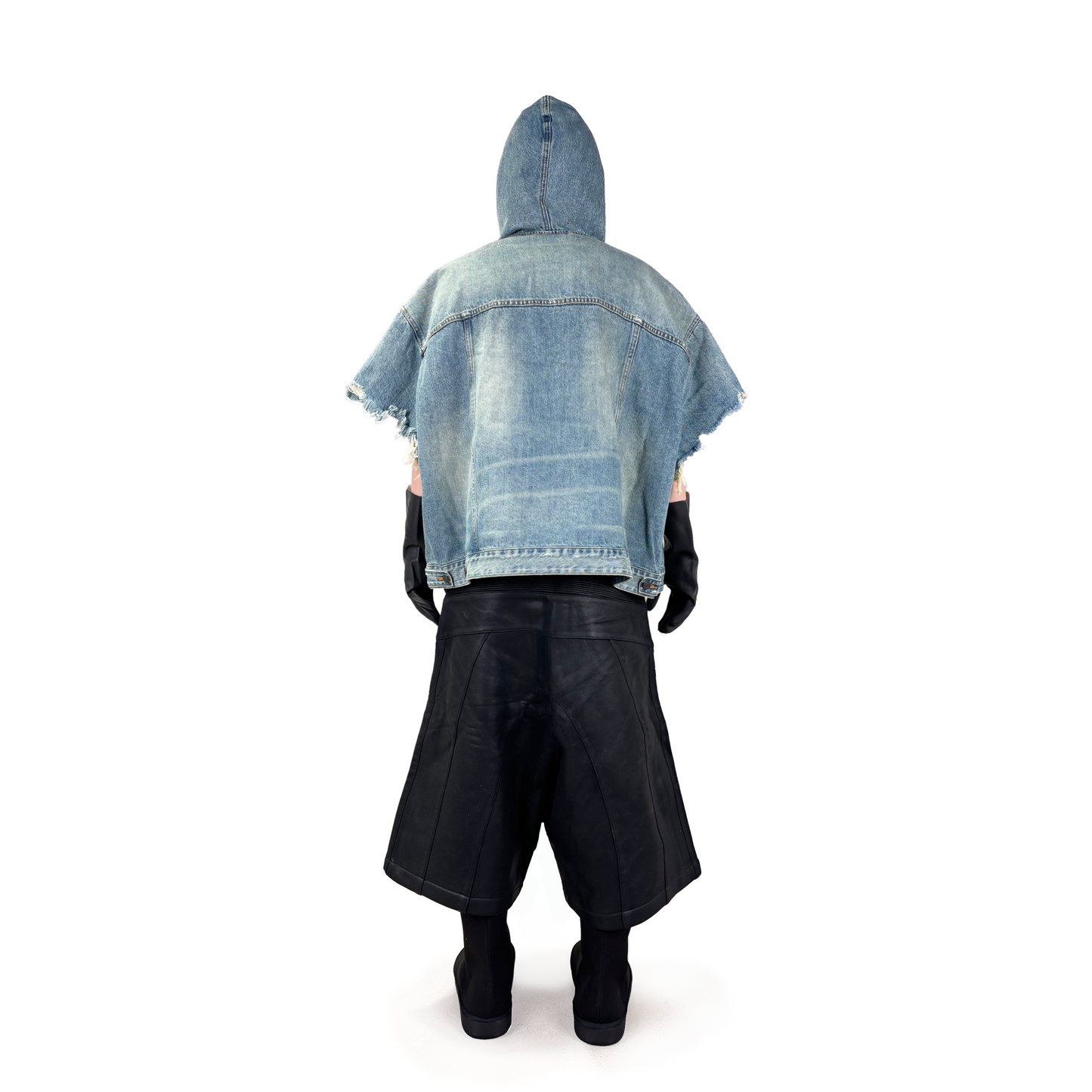 TN1 SLEEVELESS DENIM HOODIE