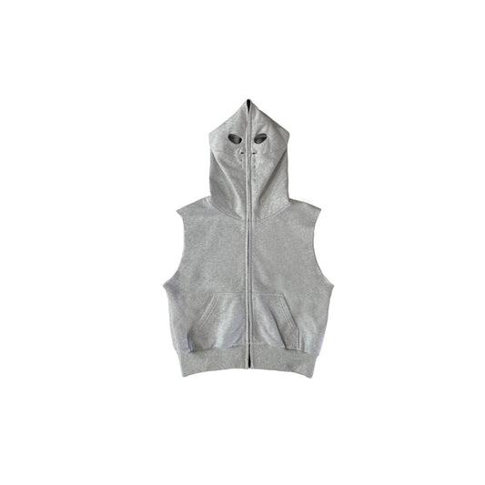 SLEEVELESS TN1 HOODIE (LIGHT GREY)