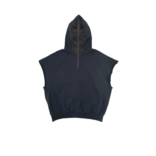 SLEEVELESS HOODIE (BLACK)