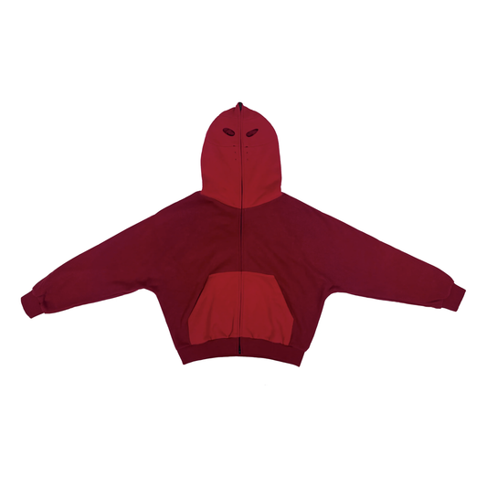 TN1 HOODIE (DARK RED & BURGUNDY)
