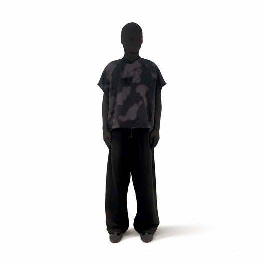 CAMO PANELLED SWEATSHIRT (BLACK)