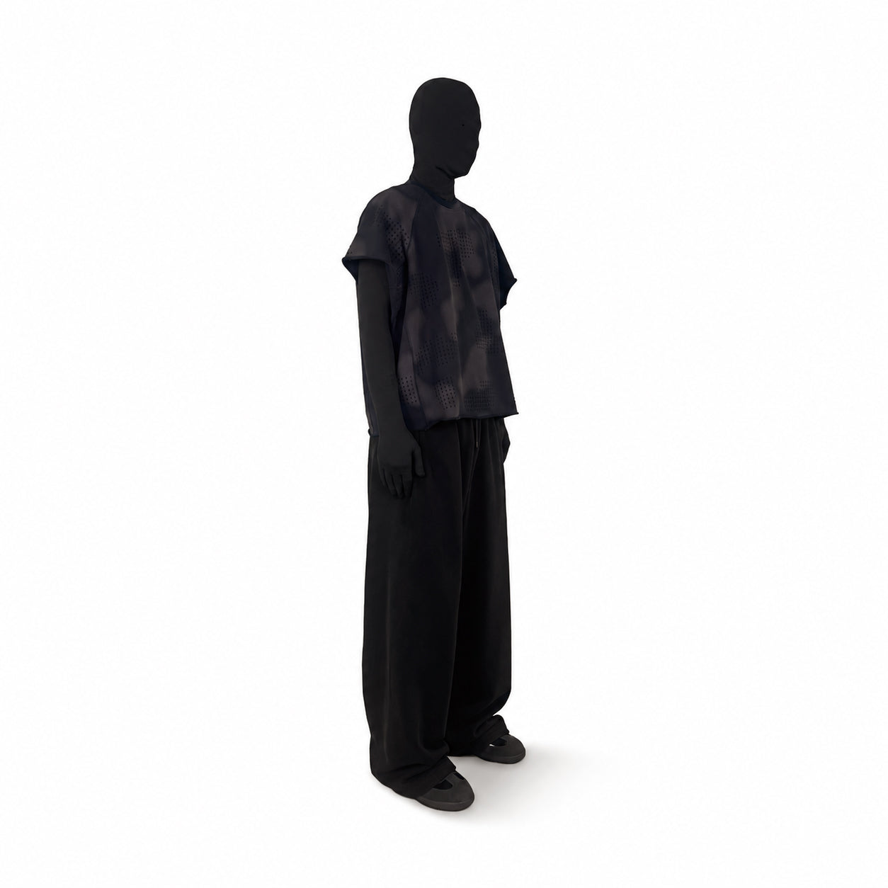 CAMO PANELLED SWEATSHIRT (BLACK)