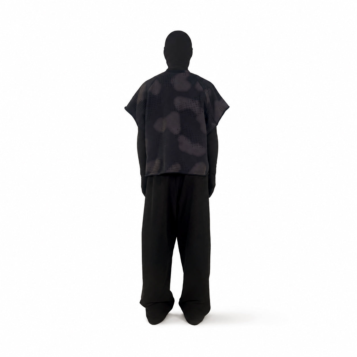 CAMO PANELLED SWEATSHIRT (BLACK)