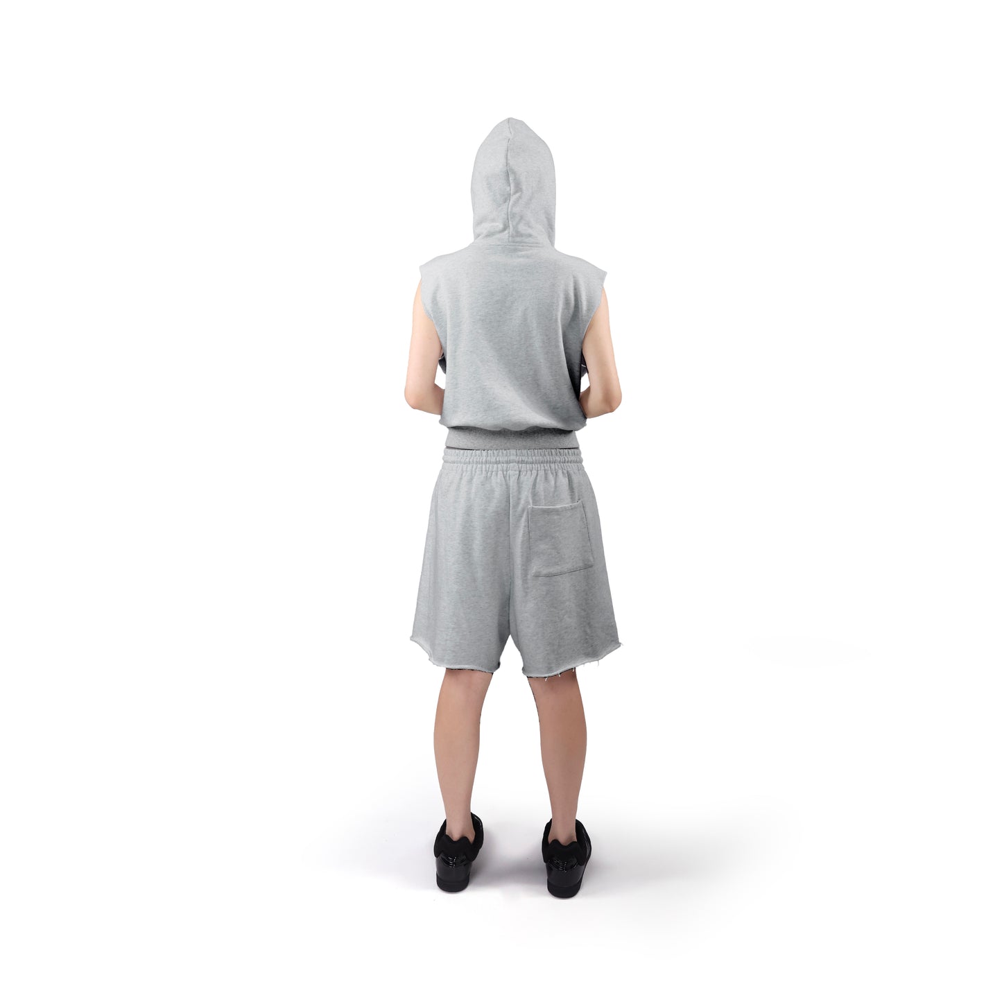 PLAIN SWEAT SHORTS (LIGHT GREY)
