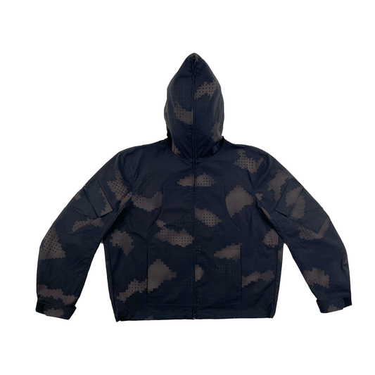 GRID CAMO UTILITY JACKET (BLACK)  PRE-ORDER
