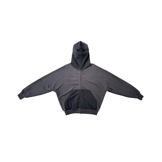 DOUBLE LAYERED TN1 HOODIE (GREY&PURPLE)