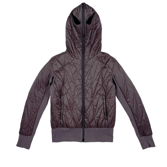 WOMENS QUILTED TN1 HOODIE (BROWN)