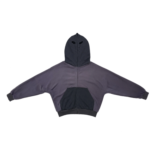 TN1 HOODIE (GREY AND PURPLE)