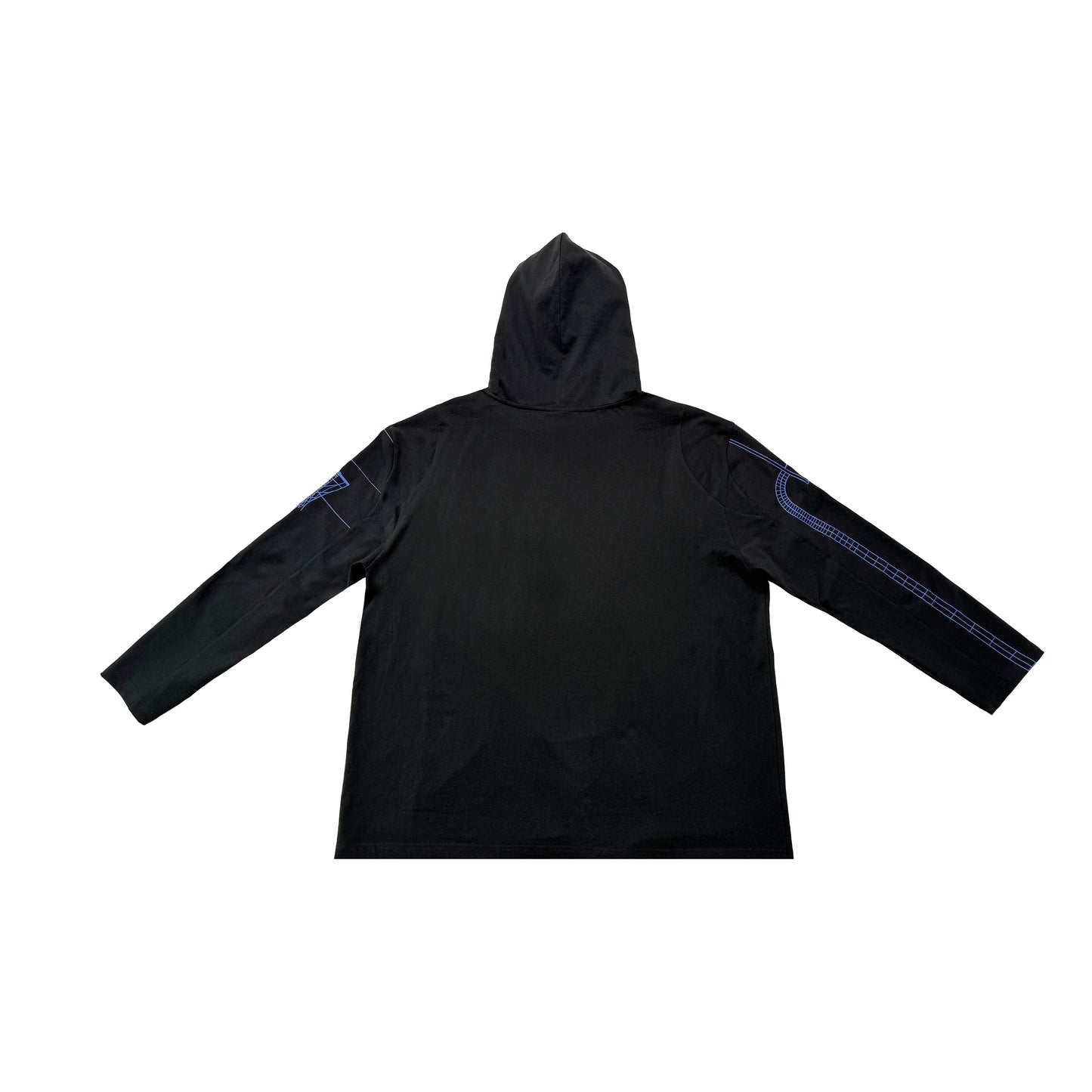 LONG SLEEVE HOODED T-SHIRT (BLACK)