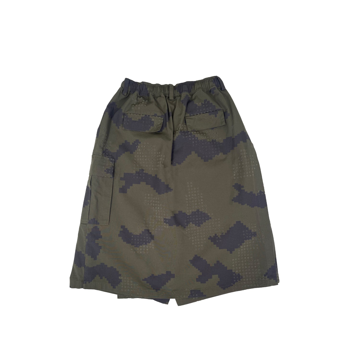 GRID CAMO OVERLAY SHORTS (ARMY GREEN)