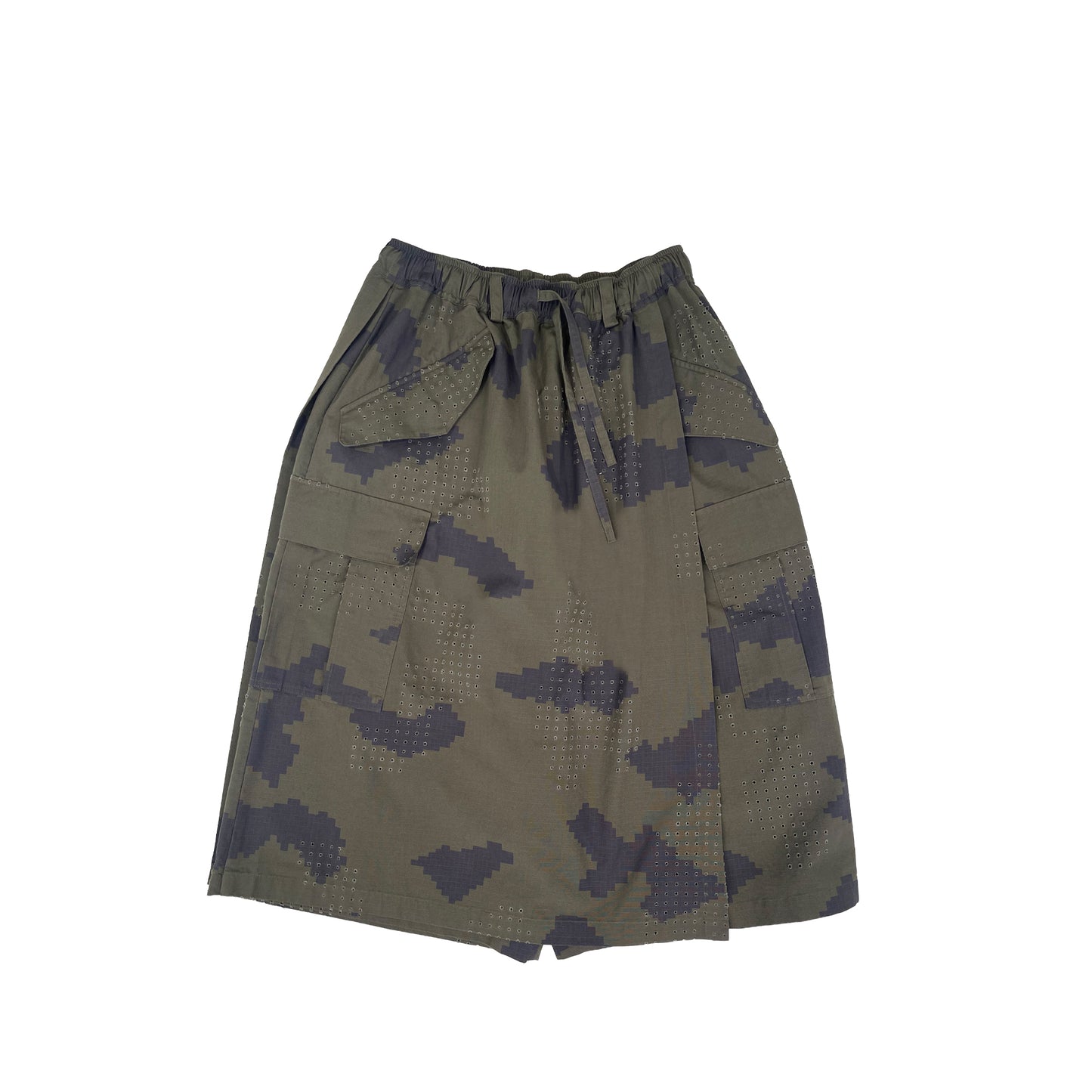 GRID CAMO OVERLAY SHORTS (ARMY GREEN)