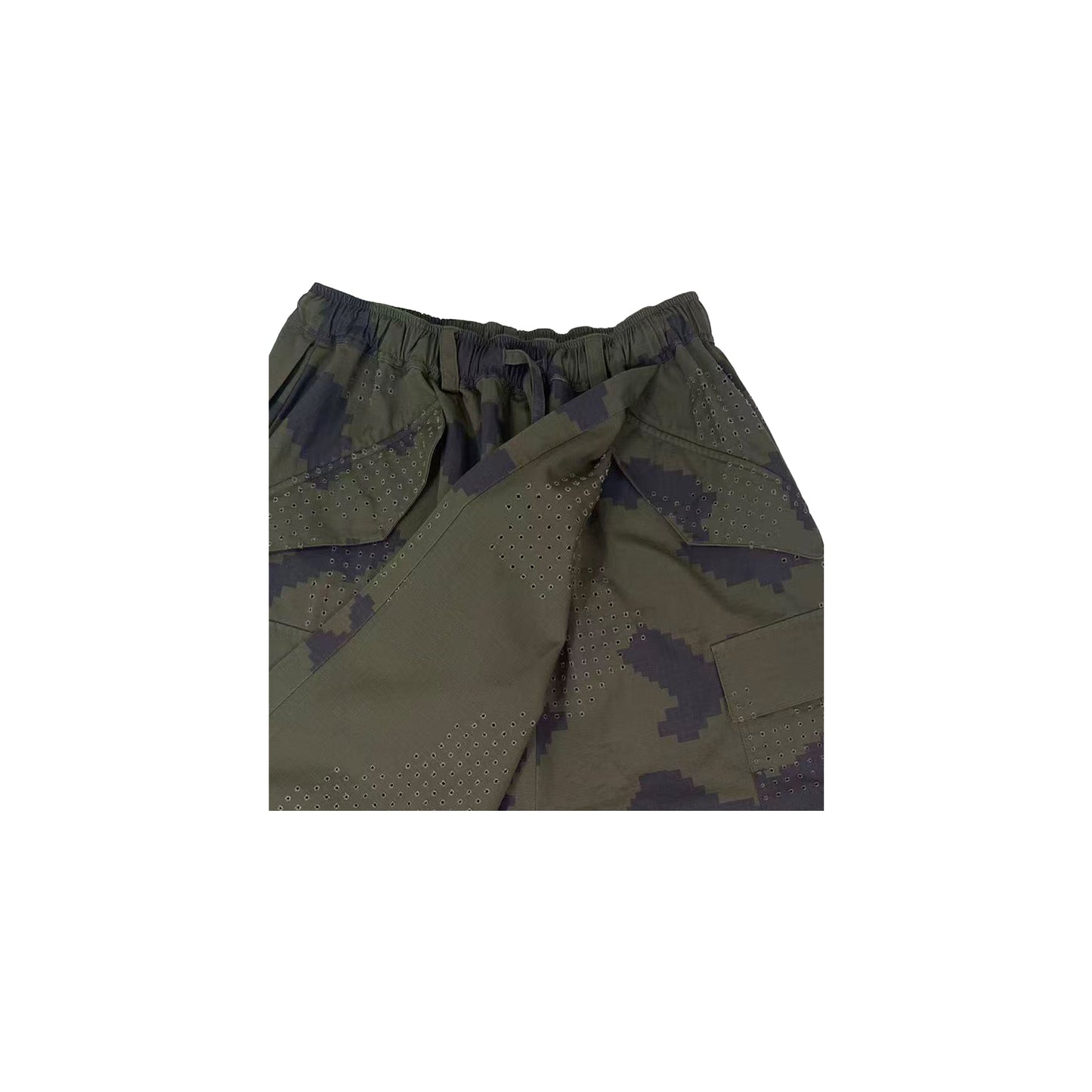 GRID CAMO OVERLAY SHORTS (ARMY GREEN)
