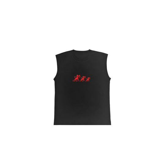 SLEEVELESS CREWNECK MEDIUM FIT (BLACK)