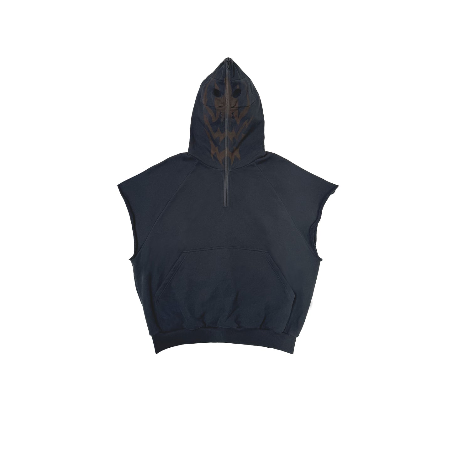 SLEEVELESS HOODIE (BLACK)