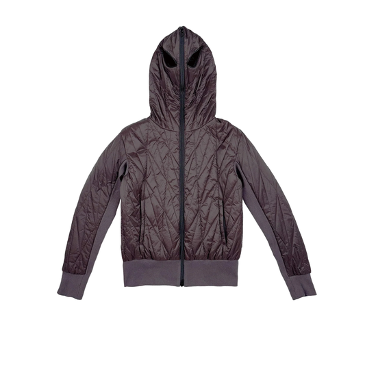 WOMENS QUILTED TN1 HOODIE (BROWN)