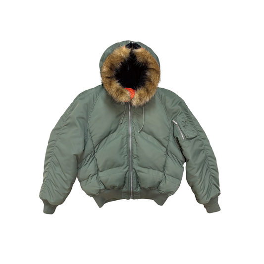 HOODED BOMBER JACKET